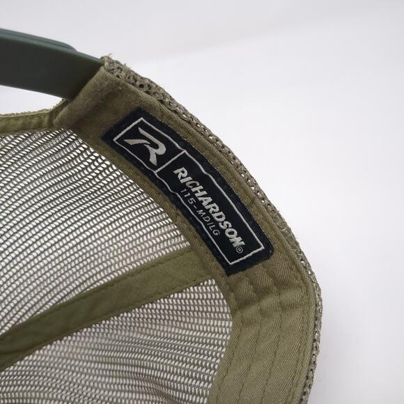 Solo Hunter Snapback Trucker Hat Green L Adjustable Embroidered Richardson - Picture 9 of 10